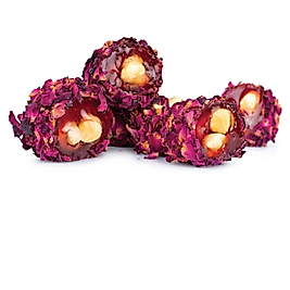 Gül Yaprağı Kaplamalı Gül Aromalı Fındıklı Sarma Lokum